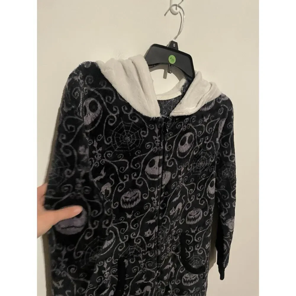 Nightmare Before Christmas Jack Skellington Suit Pajamas Halloween Costume Large - Picture 2 of 6
